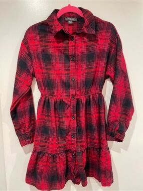 Red and Black Flannel Dress from Primark